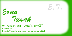 erno tusak business card